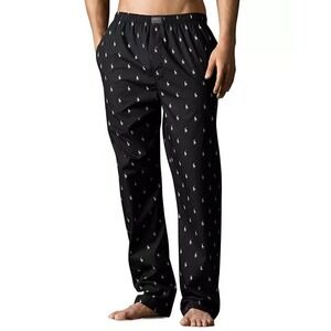 Y2K Ralph Lauren Polo Pony Print Pajama Pants Size M | Vintage Sleepwear Pockets